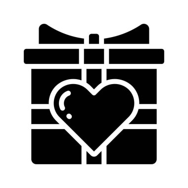 Beyaz arkaplanda hediye sembolü izole edildi