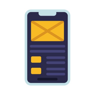 Mobil Kablo çerçeve ikon vektör illüstrasyon tasarımı