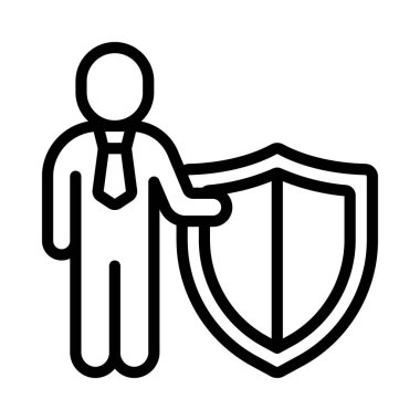 Koruma Kişi ikonu vektör illüstrasyon tasarımı