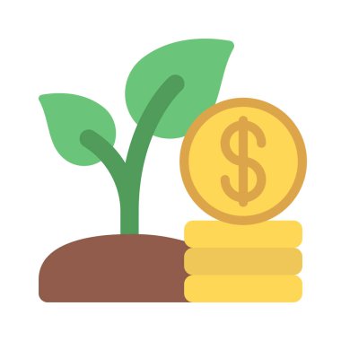 Para Büyüme simgesi, vektör illüstrasyon tasarımı