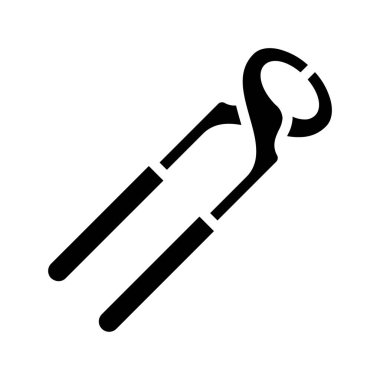 Marangozluk kıskacı düz simge, vektör illüstrasyonu 