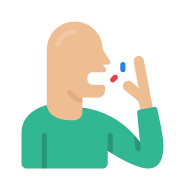 Tabletleri düz simge, vektör illüstrasyonunu al 