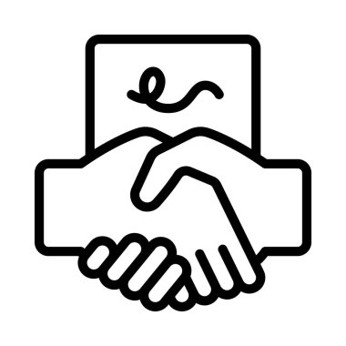 Tokalaşma Anlaşması Web simgesi düz tasarım, vektör illüstrasyonu