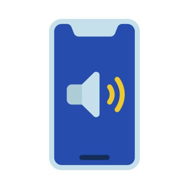 Cep Telefonu Ses simgesi vektör illüstrasyonu 
