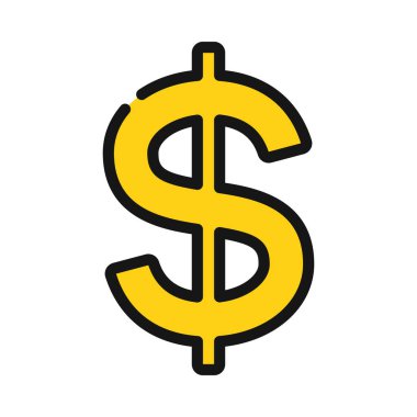 Amerikan Para Birimi Düz Vektör simgesi