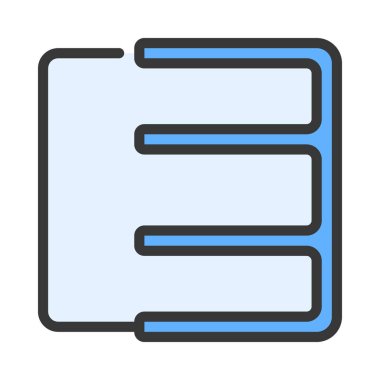 Süpermarket düz simgesi, vektör illüstrasyonu 