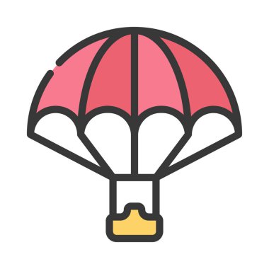 Paraşüt Ağı ikon vektör illüstrasyonu