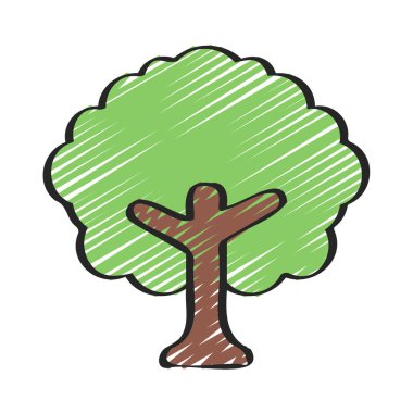 vektör ağacı simgesi illüstrasyonu
