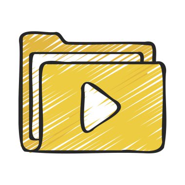 Video Dizini simgesi, vektör illüstrasyonu 