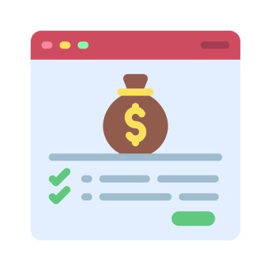 Kredi Uygulama simgesi, vektör illüstrasyonu basit tasarım