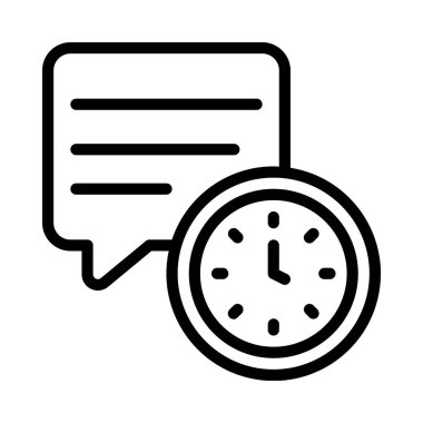 İleti Zamanlayıcısı simgesi, vektör illüstrasyonu 