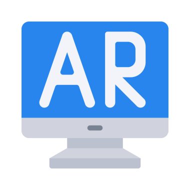 Bilgisayar AR web simgesi vektör illüstrasyonu