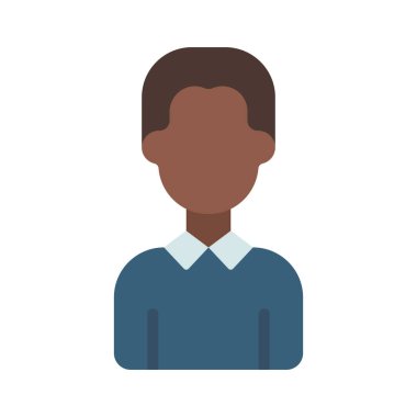 Süveter Adam web simgesi düz tasarım, vektör illüstrasyonu