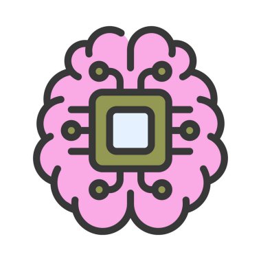 Zeka simgesi vektör illüstrasyon tasarımı