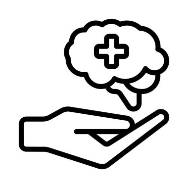 Ruh Sağlığı Web simgesi vektör illüstrasyonu