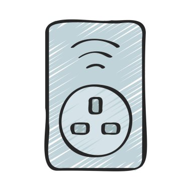 Smart Plug web simgesi vektör çizimi