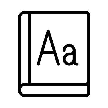 Sözlük Uygulaması Web simgesi vektör çizimi