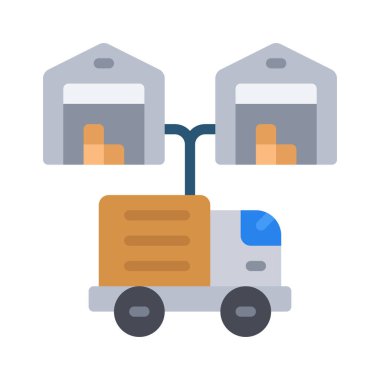 Depo Dağıtım simgesi, vektör illüstrasyonu 