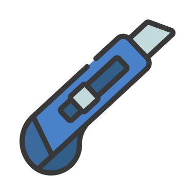 Stanley Bıçağı düz simgesi, vektör illüstrasyonu 