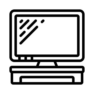 Masaüstü web simgesi düz tasarım, vektör illüstrasyonu