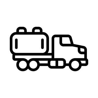 Beyaz arkaplanda gaz tankeri vektör simgesi 