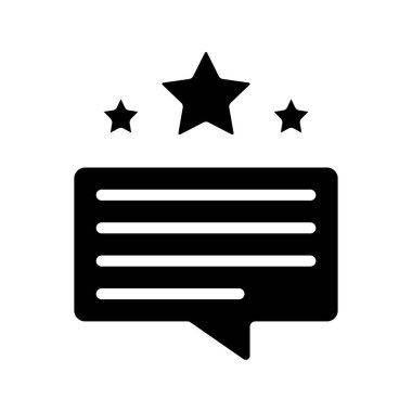 Pozitif Gözden Geçirme İleti simgesi, vektör illüstrasyonu 