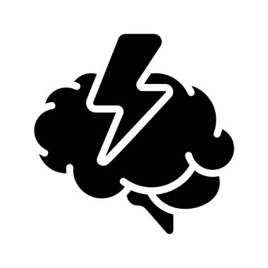 Zihinsel Stres düz simgesi, vektör illüstrasyonu 