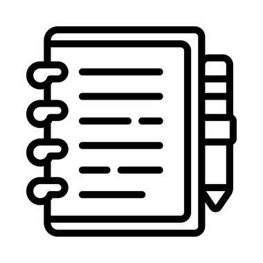 notlar simgesi, vektör illüstrasyonu basit tasarım