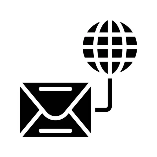 Mail Izolowana Ikona Białym Tle — Wektor stockowy