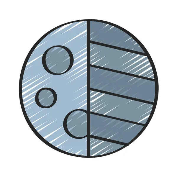 Vektorová Ilustrace Webové Ikony Moon Dark Side — Stockový vektor