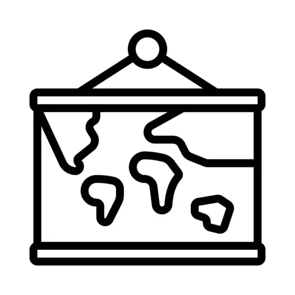 Ilustração Vetor Ícone Mapa Mundial — Vetor de Stock