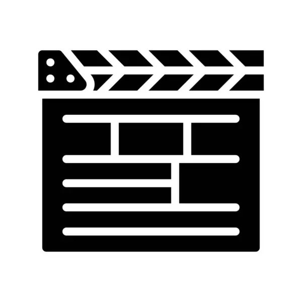 Movie Clapper Icon Vector Illustration — Stock Vector