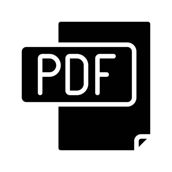 Bestand Pdf Formaat Pictogram Vector Illustratie — Stockvector