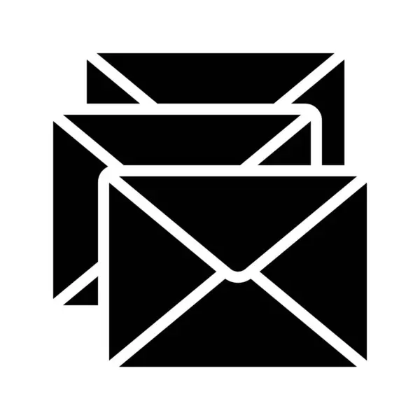 Mail Zaległości Izolacja Ikona Białym Tle — Wektor stockowy