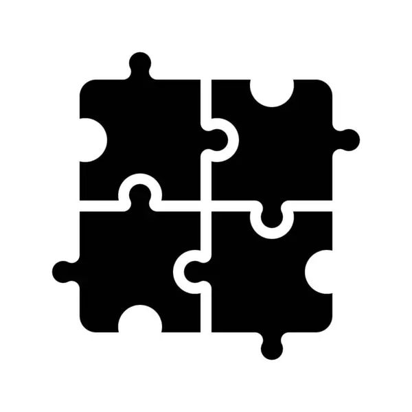 Puzzle Pieces Icon Simple Illustration Puzzle Pieces Vector Icon Web — Stock Vector