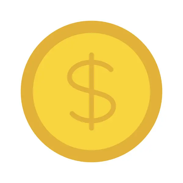 American Currency Dollar Flat Vector Icon — Stock Vector