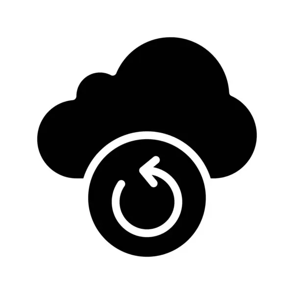 Ikona Zálohování Cloudu Vektorová Ilustrace — Stockový vektor