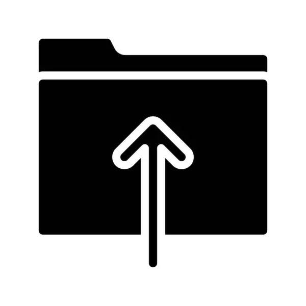 Upload Folder Icon Logo Isolated Sign Symbol Vector Illustration — Stock Vector