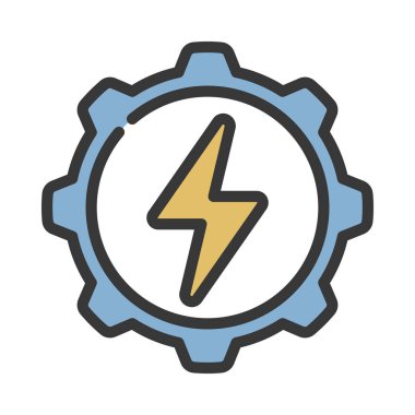 Enerji Yönetimi web simgesi vektör illüstrasyonu