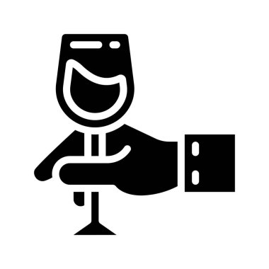 Şarap Tatma ikonu vektör illüstrasyon tasarımı