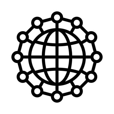 ağ simgesi, vektör illüstrasyonu basit tasarım