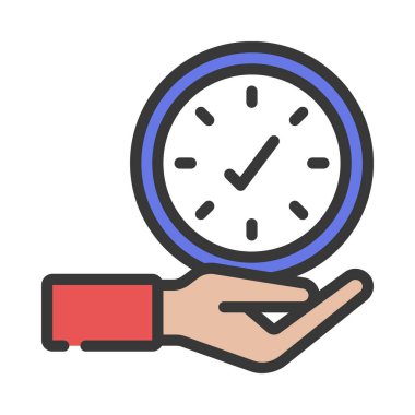 Zaman web simgesi vektör illüstrasyonunu kaydet