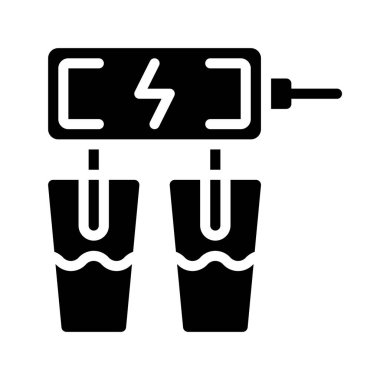 Water Electrolyser ağ ikonu vektör çizimi