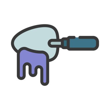 Art Trowel ikon vektör illüstrasyon tasarımı