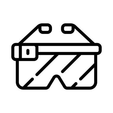 Akıllı Gözlükler web simgesi vektör çizimi