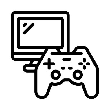 Bilgisayar Oyun Denetleyici simgesi, vektör illüstrasyonu 