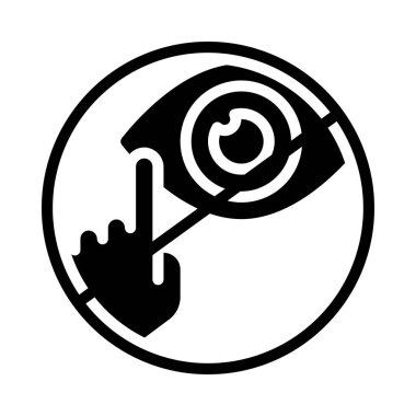 Göz Ağı ikon vektör illüstrasyonuna dokunma