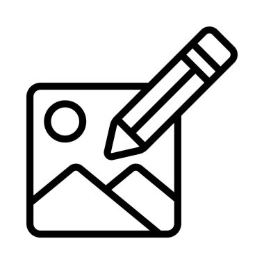 İçerik Oluşturucu ikon vektör çizimi tasarımı