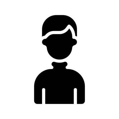 Turtle Neck Man web simgesi düz tasarım, vektör illüstrasyonu