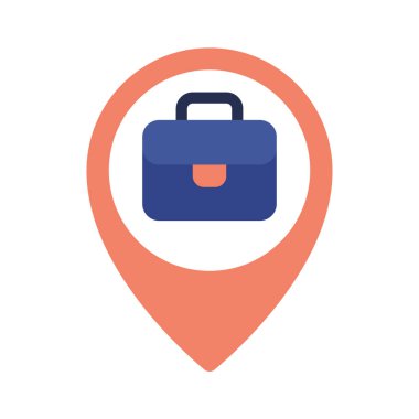 İş konumu konum ikonu vektör illüstrasyonu 